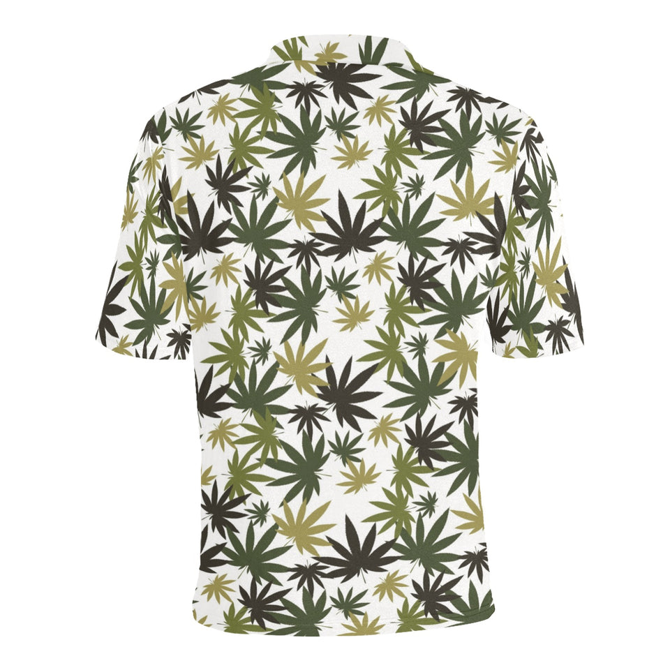 Canabis Marijuana Weed Pattern Print Design 05 Men's All Over Print Polo Shirt