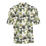 Canabis Marijuana Weed Pattern Print Design 05 Men's All Over Print Polo Shirt