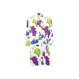 Grape pattern Men's Long Sleeve Belted Night Robe