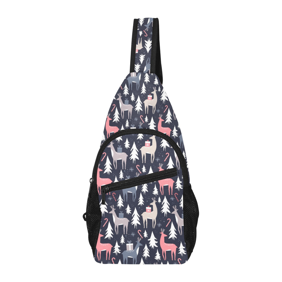 Deers Winter Christmas pattern All Over Print Chest Bag