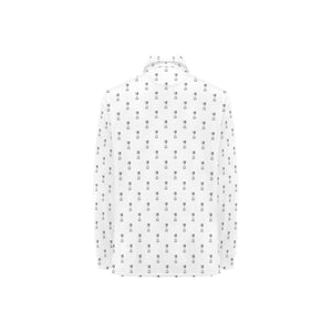 Engine Piston Background Pattern Print Design 01 Women's Long Sleeve Polo Shirt