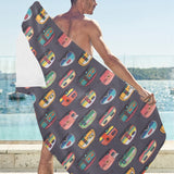 Camper Van Pattern Print Design 02 Beach Towel
