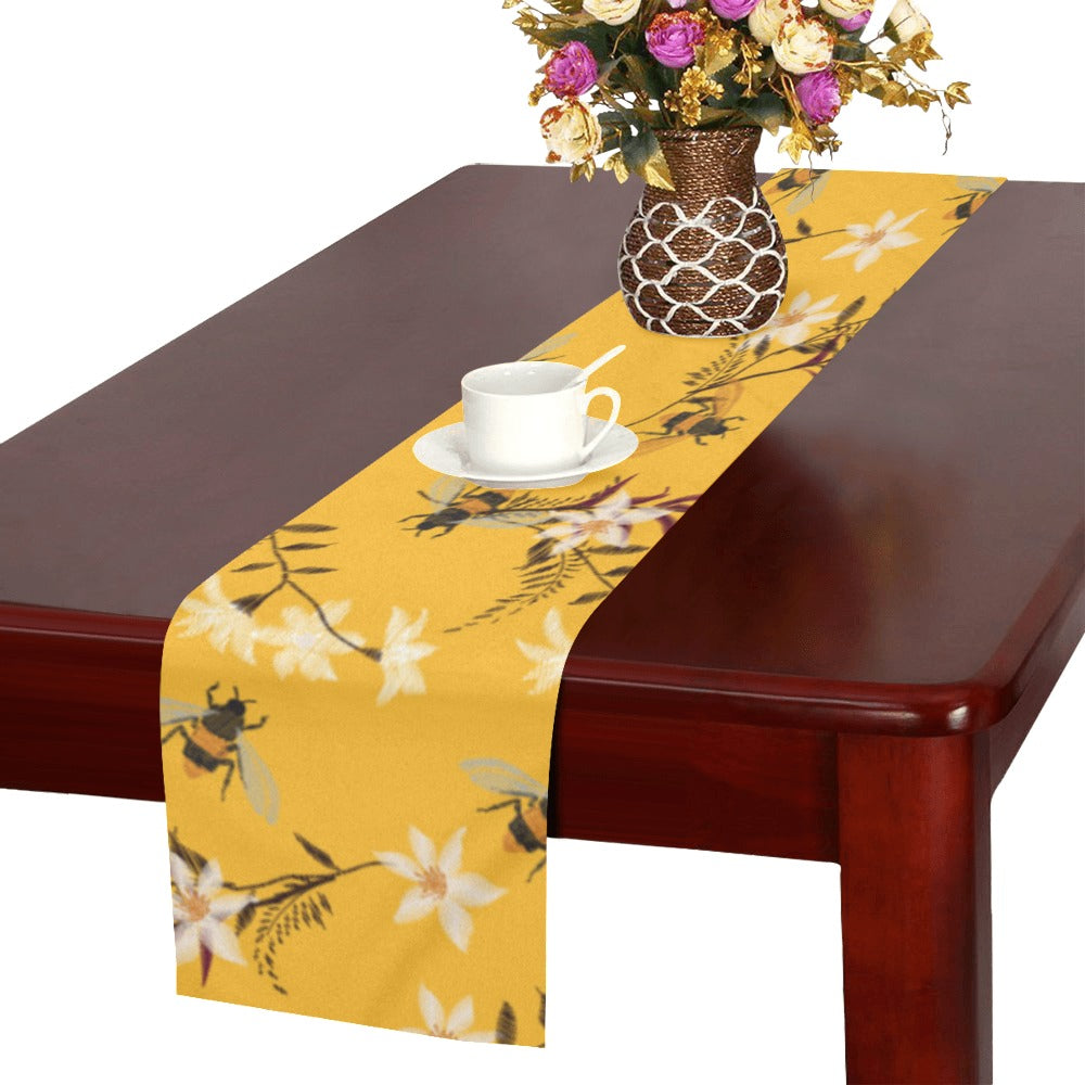Bee flower pattern Table Runner