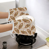 Corn Pattern Print Design 03 Heat Resistant Oven Mitts