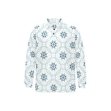 nautical steering wheel chain Men's Long Sleeve Polo Shirt