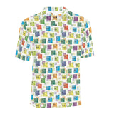 Chemistry Periodic Table Pattern Print Design 05 Men's All Over Print Polo Shirt