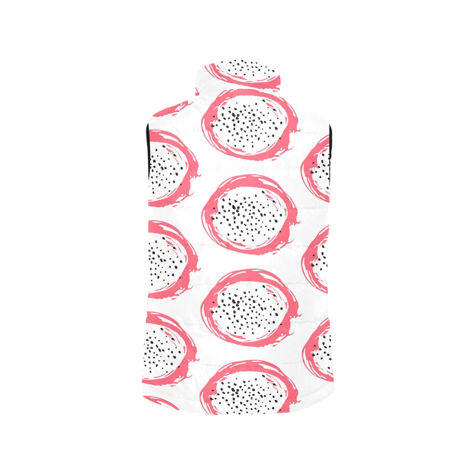 Hand drawn dragon fruit Women's Padded Vest