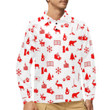 Canada Pattern Print Design 04 Men's Long Sleeve Polo Shirt