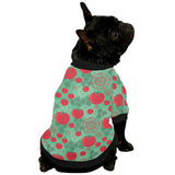 Tomato design pattern All Over Print Pet Dog Round Neck Fuzzy Shirt