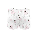 Poodle dog rose cake pattern Men's Swimming Trunks