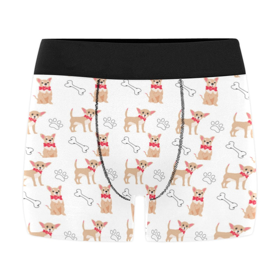 Chihuahua bone paw pattern Men's All Over Print Boxer Briefs Men's Underwear