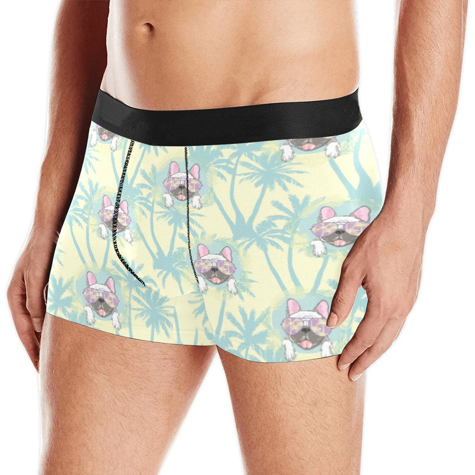 French bulldog hawaii blackground Men's All Over Print Boxer Briefs Men's Underwear