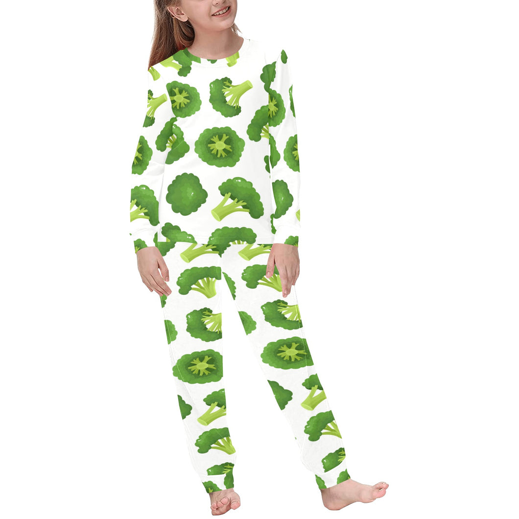 Cute broccoli pattern Kids' Boys' Girls' All Over Print Pajama Set