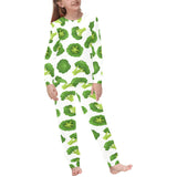 Cute broccoli pattern Kids' Boys' Girls' All Over Print Pajama Set