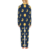 Moon star pattern Women's Long Pajama Set