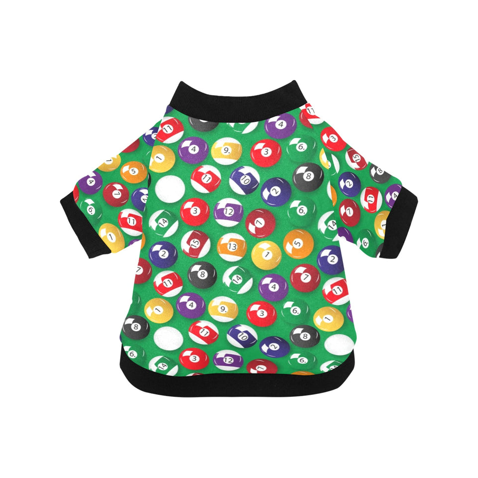 Billiard Ball Pattern Print Design 02 All Over Print Pet Dog Round Neck Fuzzy Shirt