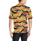 Kangaroo Australian aboriginal art pattern Men's All Over Print Polo Shirt