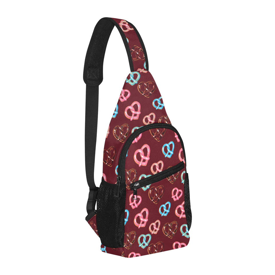 Pretzels Pattern Print Design 05 All Over Print Chest Bag