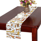 Giraffe Pattern Print Design 04 Table Runner