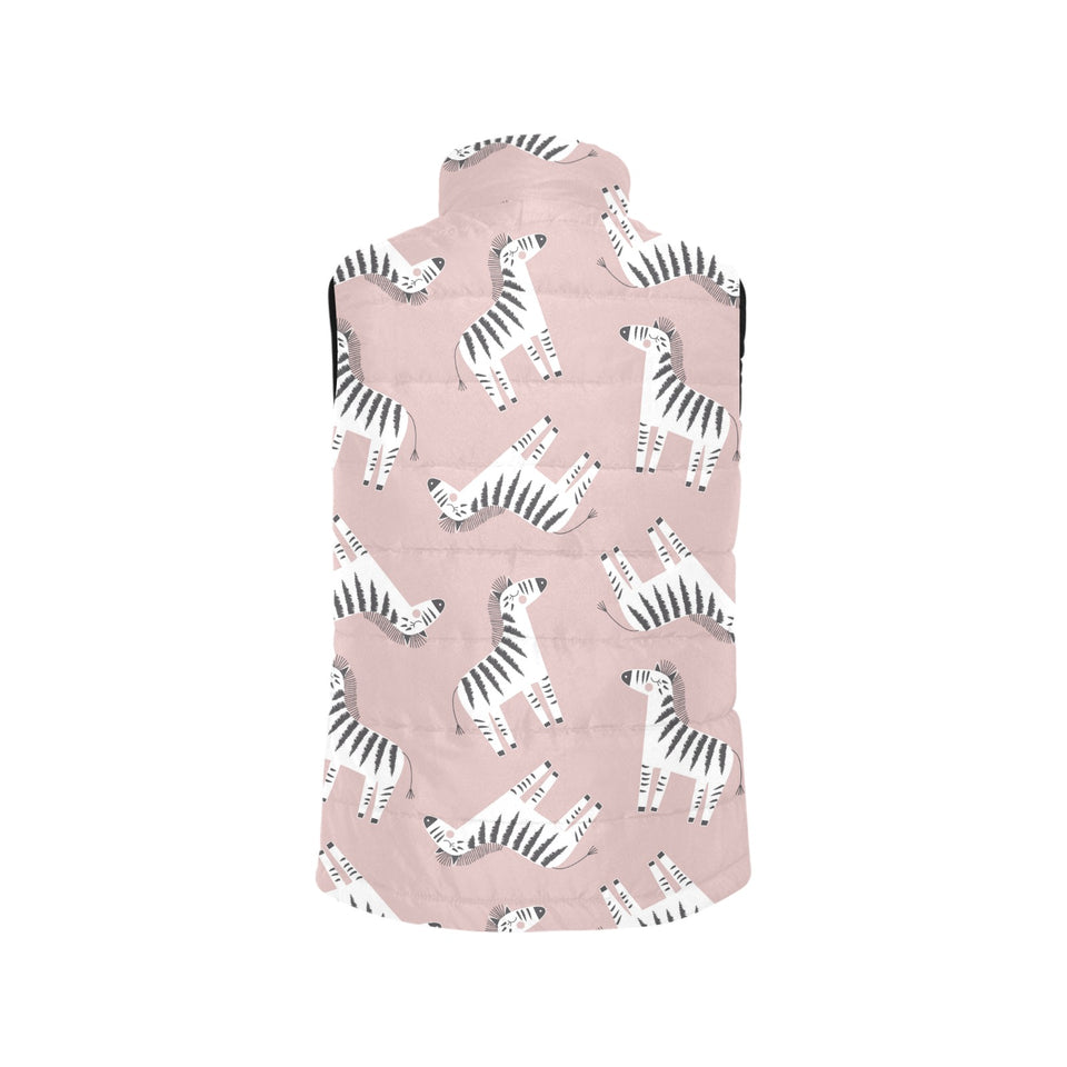 Cute zebra pattern Women's Padded Vest