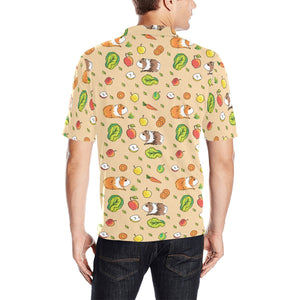 Guinea Pig Pattern Print Design 05 Men's All Over Print Polo Shirt