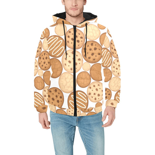 Various cookie pattern Men's Padded Hooded Jacket