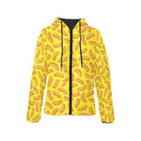Sausage Pattern Print Design 01 Women's Padded Hooded Jacket