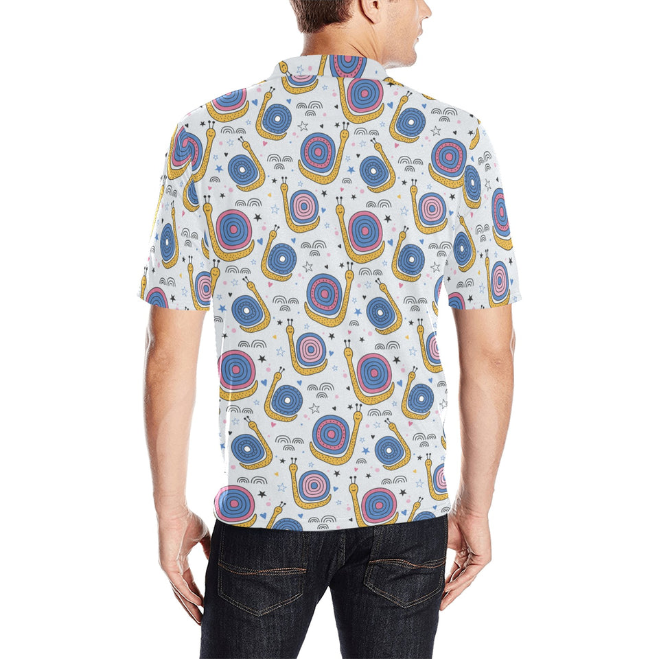 Snail Pattern Print Design 05 Men's All Over Print Polo Shirt