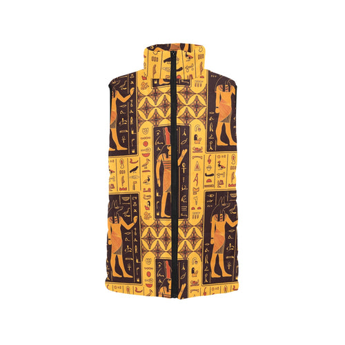 Egypt Hieroglyphics Pattern Print Design 05 Men's Padded Vest