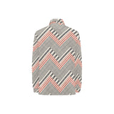 zigzag chevron striped pattern Women's Long Sleeve Polo Shirt