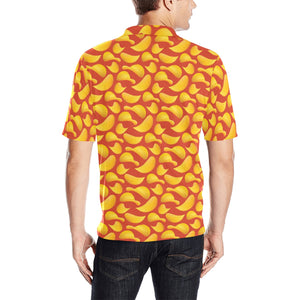 Potato Chips Pattern Print Design 05 Men's All Over Print Polo Shirt