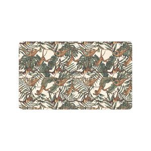 Monkey tropical leaves background Doormat