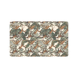 Monkey tropical leaves background Doormat