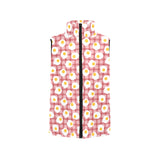 Fried Eggs Pattern Print Design 03 Women's Padded Vest