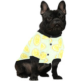 slice of lemon pattern All Over Print Pet Dog Round Neck Fuzzy Shirt