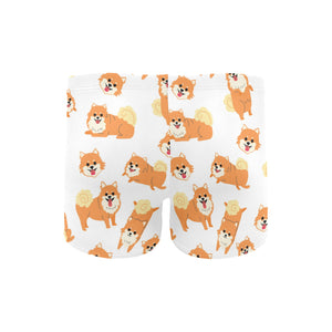 Brown pomeranian pattern Men's Swimming Trunks