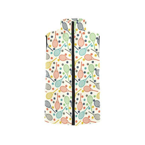 Tennis Pattern Print Design 03 Women's Padded Vest