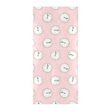 Clock pattern pink blackground Beach Towel