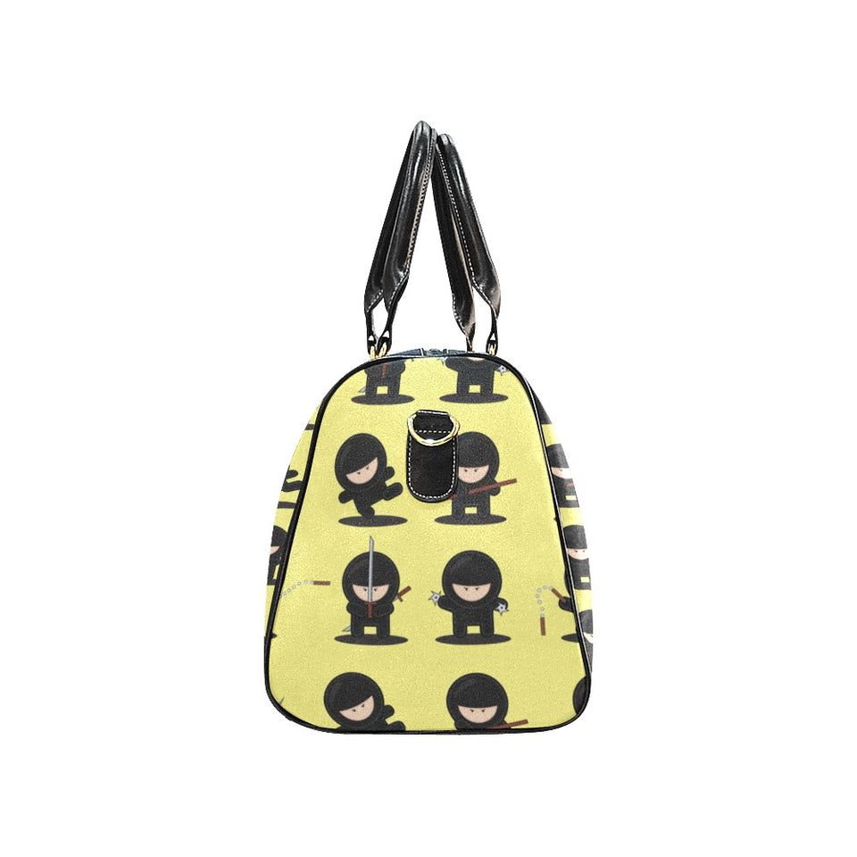 Cute ninja yellow background Travel Bag