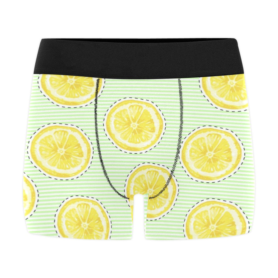 slice of lemon pattern Men's All Over Print Boxer Briefs Men's Underwear