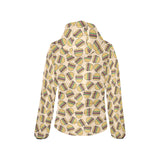 Hamburger Pattern Print Design 01 Women's Padded Hooded Jacket