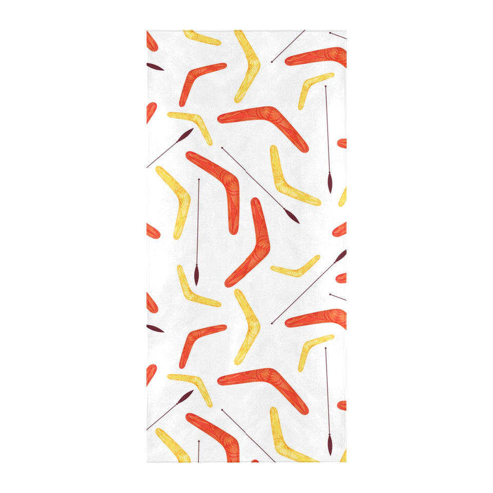 Waterclor boomerang Australian aboriginal ornament Beach Towel