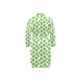 Hop pattern background Men's Long Sleeve Belted Night Robe