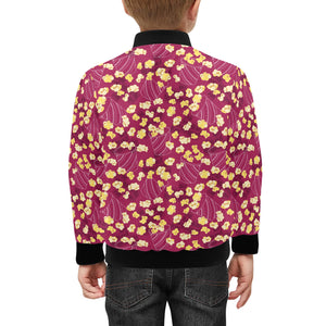 Popcorn Pattern Print Design 02 Kids' Boys' Girls' Bomber Jacket