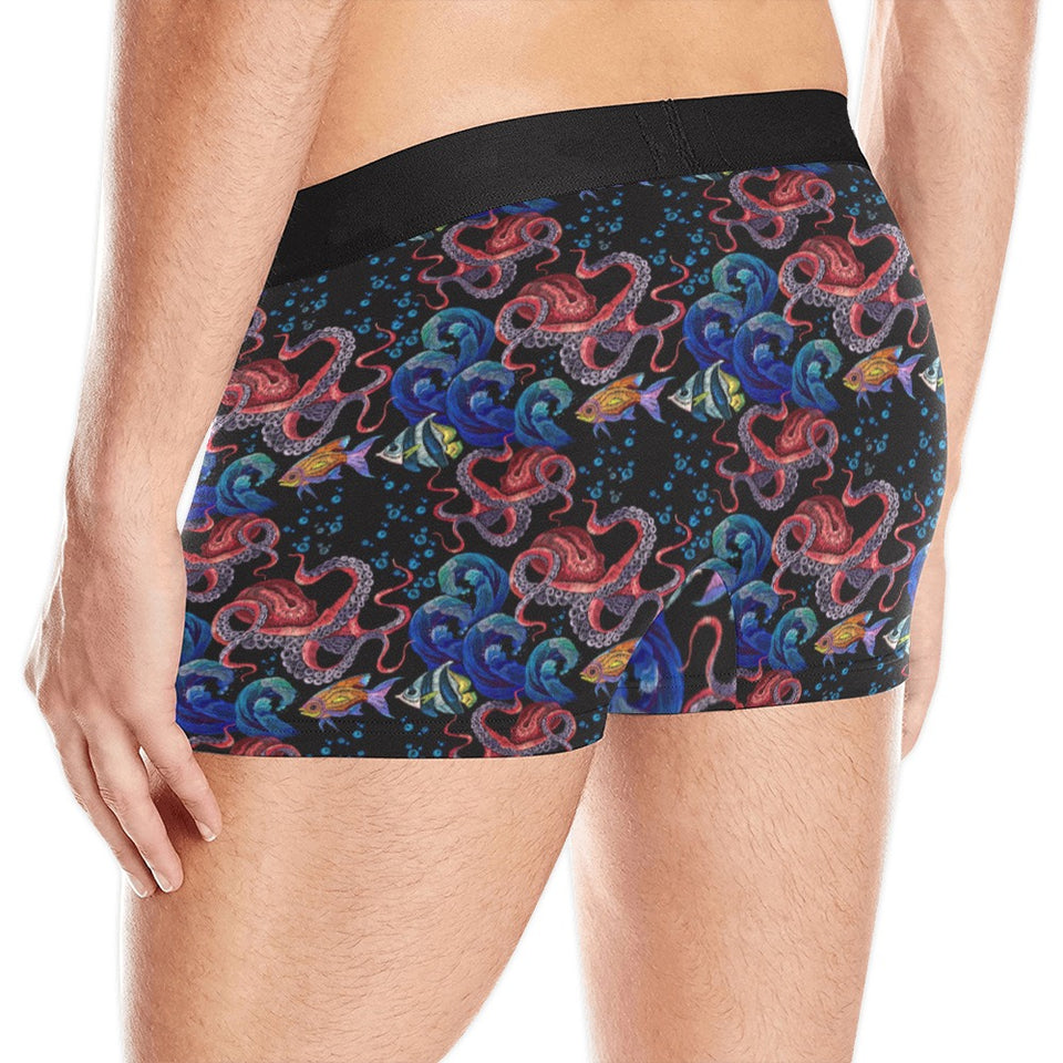 Octopus sea wave tropical fishe pattern Men's All Over Print Boxer Briefs Men's Underwear