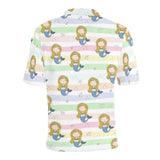 Cute hand drawn mermaid Men's All Over Print Polo Shirt
