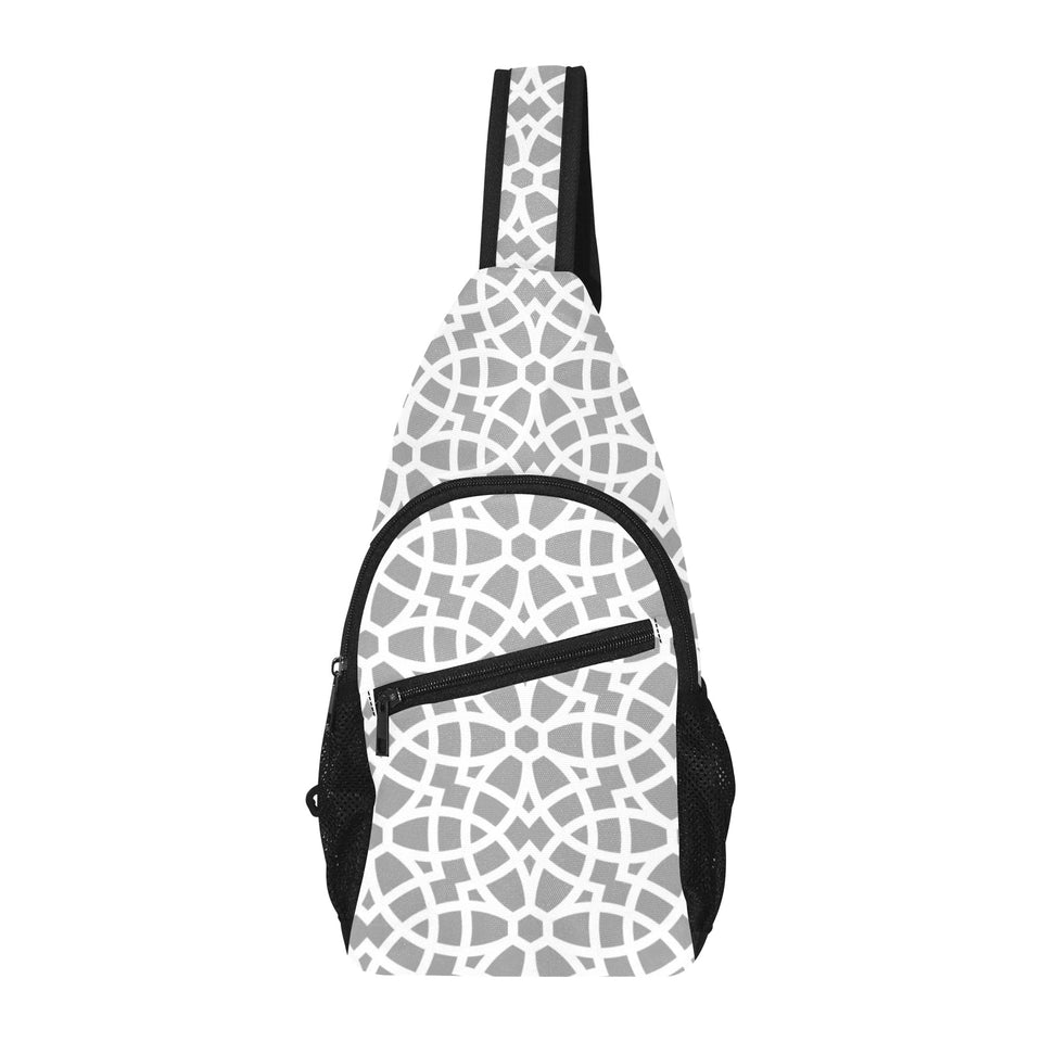 arabic gray pattern All Over Print Chest Bag