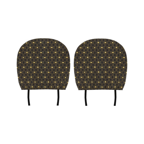 Casino Cards Suits Pattern Print Design 01 Car Headrest Cover