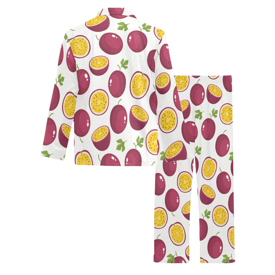 Passion fruit design pattern Men's Long Pajama Set