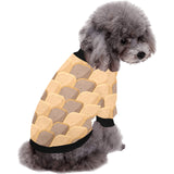 Bread Toast Pattern Print Design 04 All Over Print Pet Dog Round Neck Fuzzy Shirt